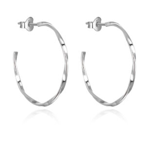 Beneto Elegantní kruhové náušnice ze stříbra AGUP2671