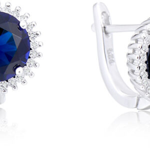 Beneto Stříbrné třpytivé náušnice AGU1203