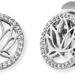 Engelsrufer Třpytivé náušnice s lotosovým květem ERE-LOTUS-ZI-ST