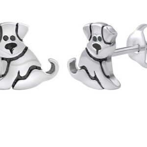 Silvego Hravé stříbrné náušnice pejsci PRM11725