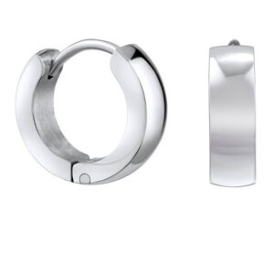 Silvego Nadčasové ocelové kruhové náušnice KMM95103