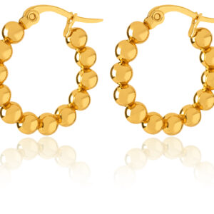 Troli Módní pozlacené korálkové náušnice kruhy