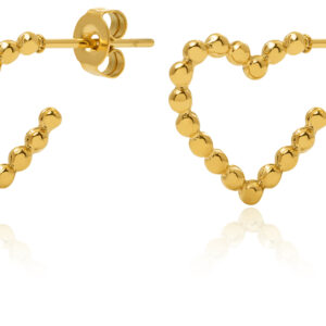 Troli Romantické pozlacené náušnice ve tvaru srdce