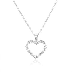 Beneto Romantický stříbrný náhrdelník se zirkony AGS1239/47