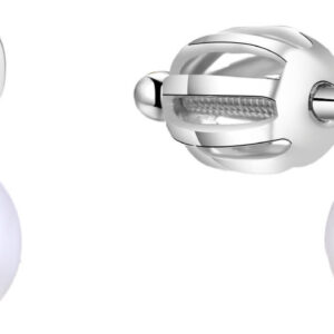 Beneto Stříbrné náušnice s pravou perlou AGUP1658PS