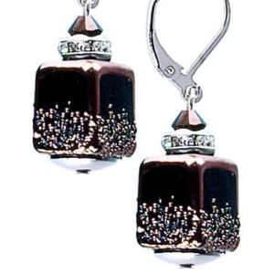 Lampglas Elegantní náušnice Clear Night z perel Lampglas ECU25