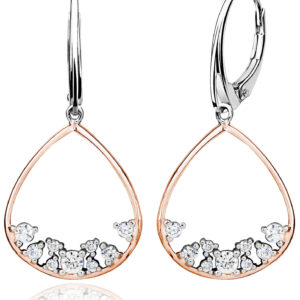 MOISS Úchvatné bicolor náušnice se zirkony E0001317