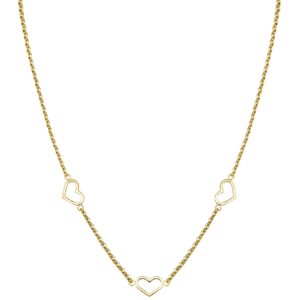 Rosefield Něžný pozlacený náhrdelník se srdíčky Toccombo JNTHG-J535