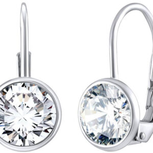 Silvego Elegantní stříbrné náušnice s čirými Swarovski Zircony SILVEGOB70607S