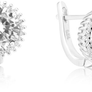 Beneto Stříbrné třpytivé náušnice AGU1202