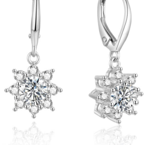 Beneto Stříbrné třpytivé náušnice AGUC1842