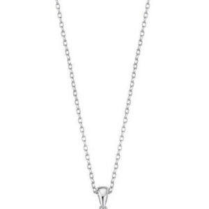 Lotus Silver Něžný stříbrný náhrdelník s čirými zirkony čtyřlístek LP3108-1/1