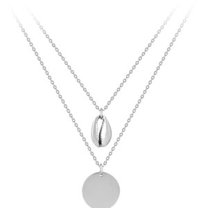 Troli Dvojitý ocelový náhrdelník s přívěsky