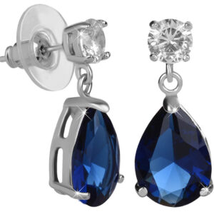 Troli Jiskřivé náušnice s modrými krystaly
