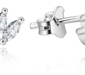 Beneto Stříbrné náušnice s čirými krystaly AGUP1184