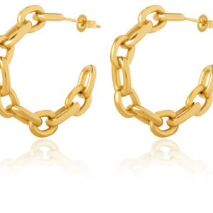 Troli Módní pozlacené náušnice kruhy