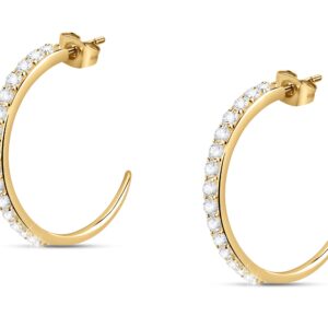 Morellato Blyštivé pozlacené kruhové náušnice Poetica SAUZ32