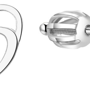 Beneto Stříbrné srdíčkové náušnice AGUP1527S