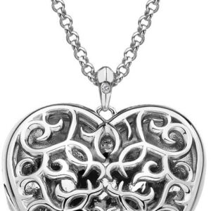 Hot Diamonds Něžný náhrdelník pro ženy Large Heart Filigree Locket DP669 (řetízek