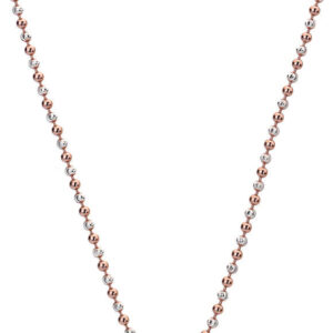 Hot Diamonds Stříbrný řetízek Emozioni Silver and Rose Gold Bead CH020