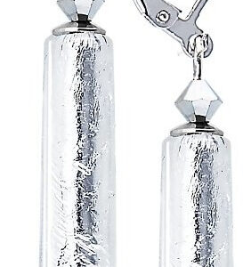 Lampglas Křišťálové náušnice Ice Queen s ryzím stříbrem v perle Lampglas EPR3