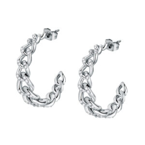 Morellato Ocelové kruhové náušnice s krystaly Incontri SAUQ08