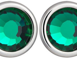Preciosa Náušnice Carlyn s krystalem Emerald 7235 66