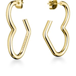 Rosefield Srdíčkové pozlacené náušnice Toccombo JHLHG-J538