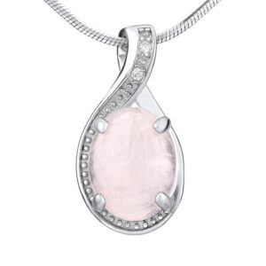 Silvego Stříbrný přívěsek s přírodním růženínem JST14810RU