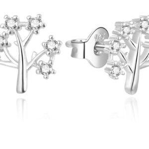 Beneto Nadčasové stříbrné náušnice se stromem života AGUP2319L