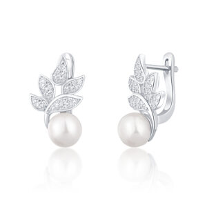 JwL Luxury Pearls Překrásné stříbrné náušnice s pravými perlami a zirkony JL0719