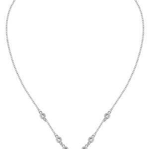 Morellato Třpytivý ocelový náhrdelník s krystaly Bagliori SAVO04