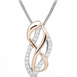 Silver Cat Elegantní bicolor náhrdelník se zirkony SC433