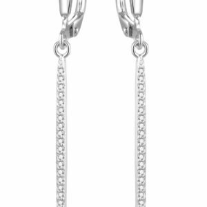 Beneto Módní stříbrné náušnice s řetízky AGUC1075L
