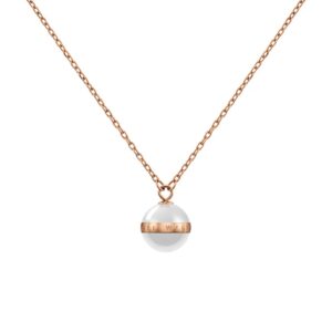 Daniel Wellington Půvabný náhrdelník s přívěskem z bílé keramiky Aspiration DW00400157