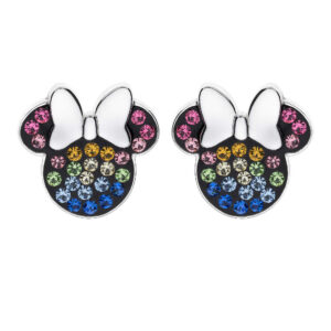 Disney Hravé stříbrné náušnice pecky Minnie Mouse E903207SRML