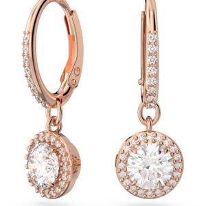 Swarovski Půvabné růžově pozlacené náušnice Constella 5638769