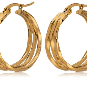 Troli Nadčasové pozlacené náušnice kruhy sTO3697