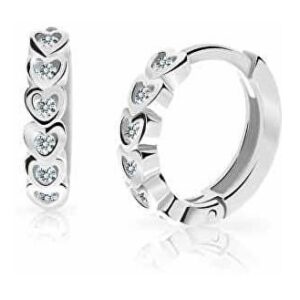 Cutie Jewellery Dětské kruhové náušnice z bílého zlata C3339-80-X-2 bílá