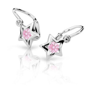 Cutie Jewellery Dětské náušnice z bílého zlata C1942-10-X-2 růžová