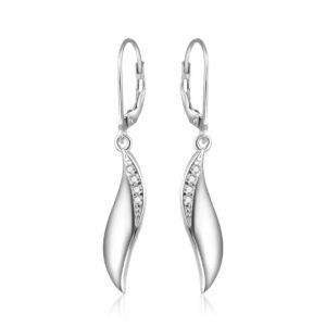 Beneto Elegantní stříbrné náušnice AGUC1858