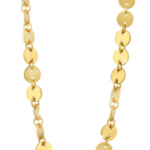 Troli Stylový penízkový náhrdelník z pozlacené oceli