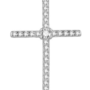 Beneto Stříbrný přívěsek se zirkony Křížek AGH139L