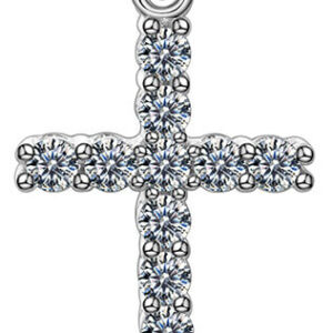 Beneto Stříbrný přívěsek se zirkony Křížek AGH593