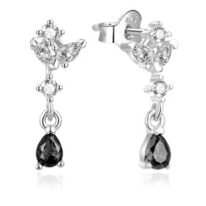 Beneto Výrazné stříbrné náušnice s fuchsiovými zirkony AGUP2183/SL