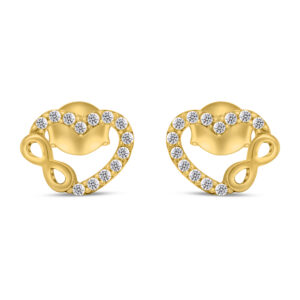 Brilio Silver Půvabné pozlacené náušnice srdíčka EA359Y