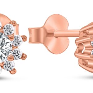 Brilio Silver Třpytivé bronzové náušnice se zirkony EA325R