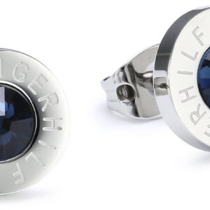 Tommy Hilfiger Ocelové náušnice s modrým krystalem TH2700260