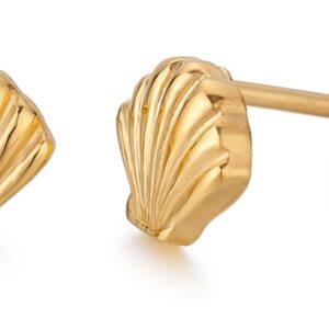 Troli Módní pozlacené náušnice mušle VEDE0149 G