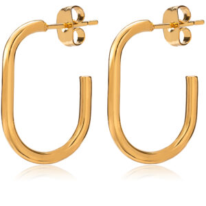 Troli Nadčasové pozlacené oválné náušnice